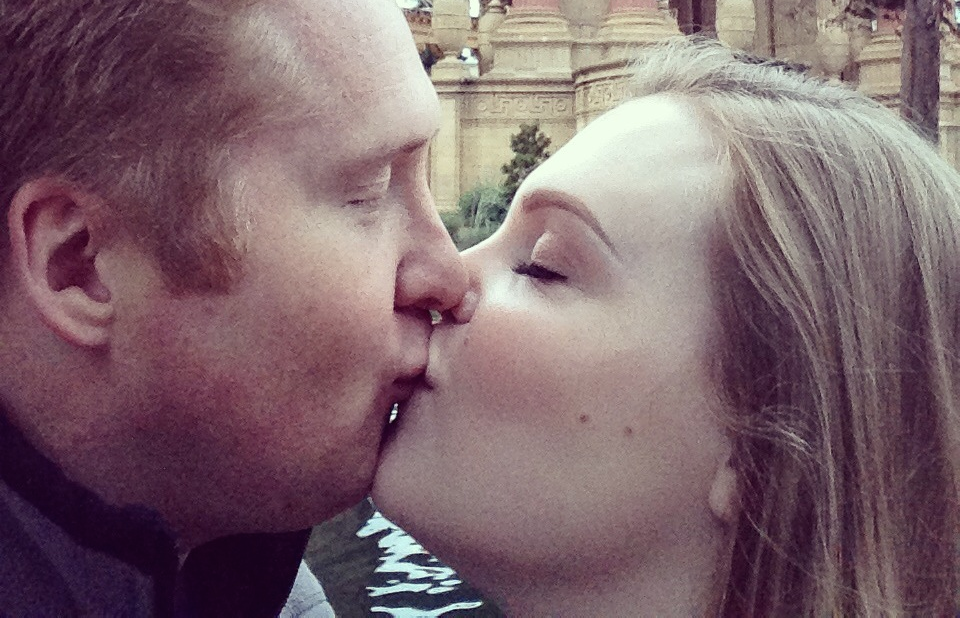 Taylor and Kevin kissing